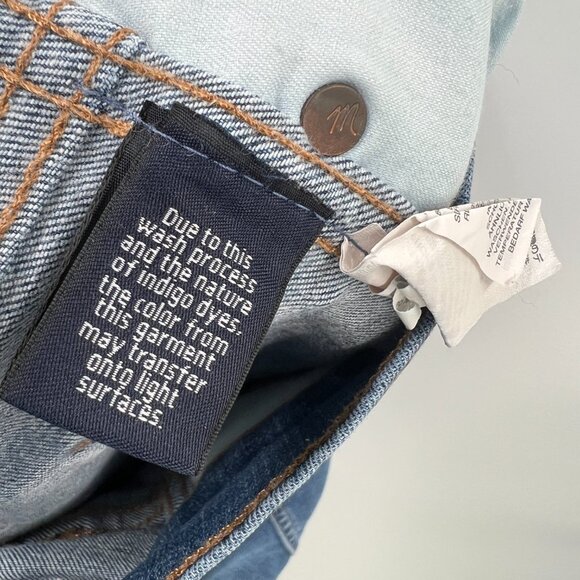 Madewell 10" High-Rise Skinny Jeans Chewed-Hem Edition exposed button fly 29 - Picture 15 of 16